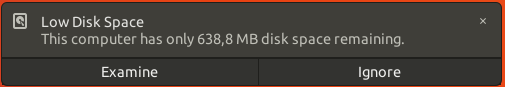 Ubuntu Low Disk Space