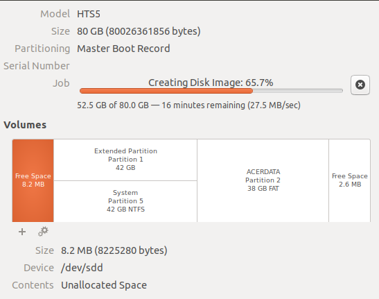 Create disk image